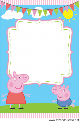 convite festa Peppa Pig