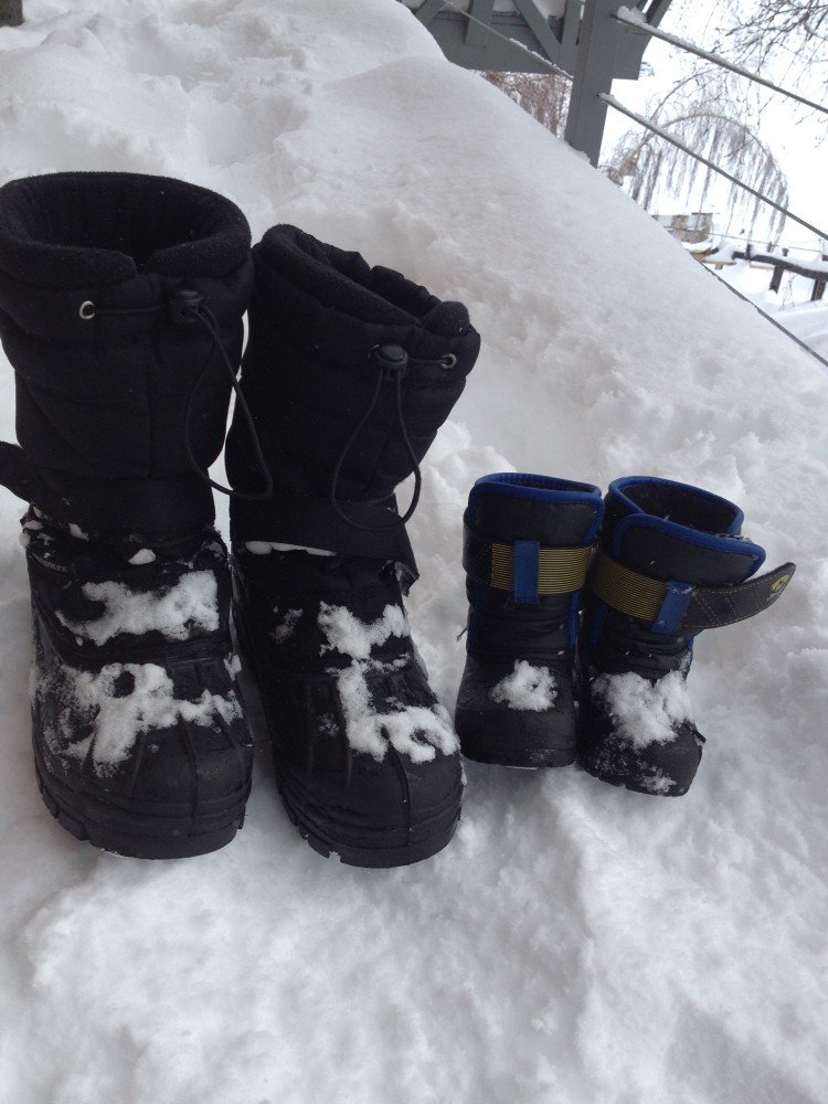 botas de neve