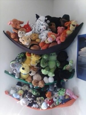organizar bichos de pelucia