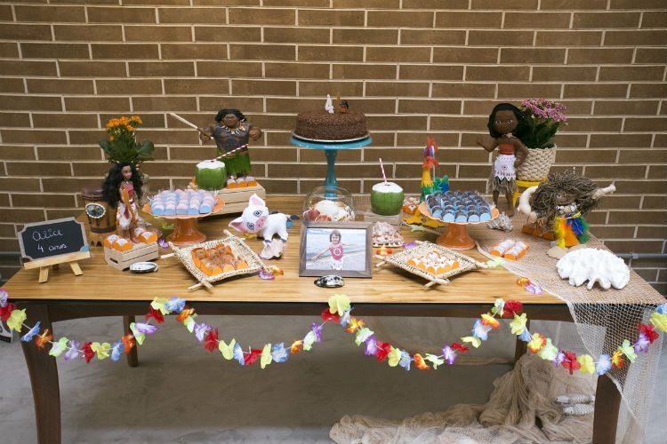 Mesa de aniversário tema Moana