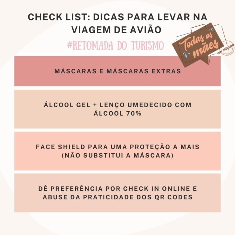 check list viagem de avião
