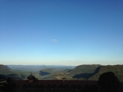 Vista panoramica montanhas Vale do Quilombo