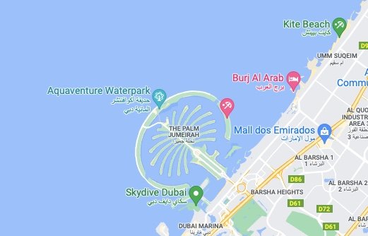 Palm Jumeirah mapa