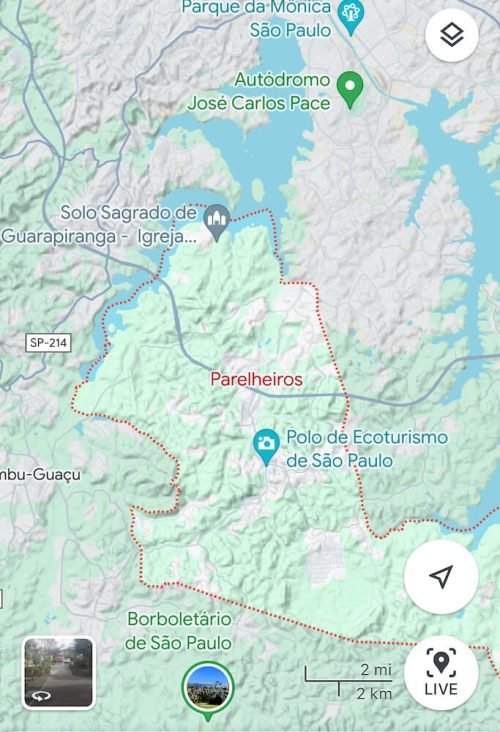 mapa Parelheiros Polo de Ecoturismo