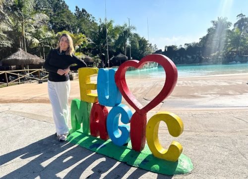 letreiro Eu amo Magic City