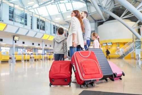 malas de viagem no aeroporto