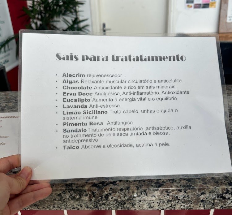 Sais de tratamento banhos de imersão Balneario de Serra Negra