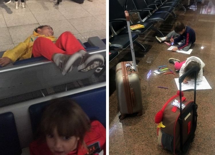 Bagunça no Aeroporto_viagem com crianças